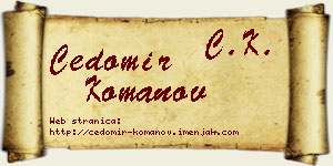 Čedomir Komanov vizit kartica